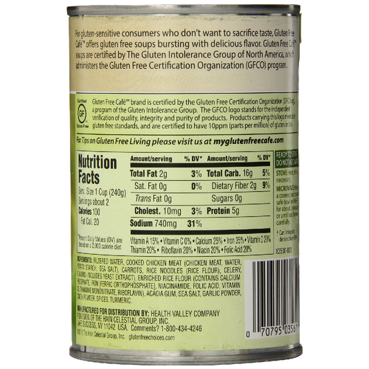 Gluten Free Cafe Chicken Noodle Soup 15 Ounce